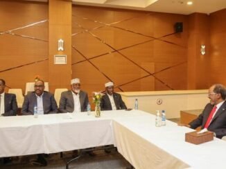 Madaxweyne Xasan Sheekh oo maanta kulan qado sharaf ku maamusay xubnaha Golaha Mustaqbalka