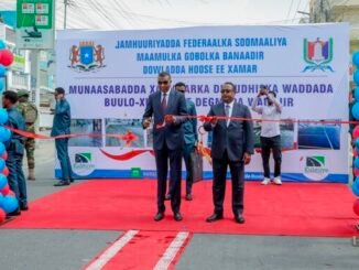 RW Xamse oo maanta xariga ka jaray waddo casri ah oo laga dhisay degmada Wadajir