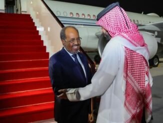 Wafdi uu hoggaaminayo madaxweyne Xasan Sheekh oo gaaray magaalada Doha