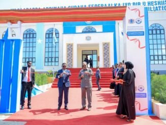 Madaxweyne Xasan Sheekh oo maanta xarigga ka jaray xarunta cusub ee wasaaradda arrimaha gudaha