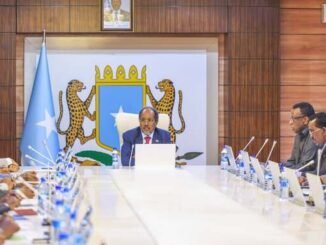 Madaxweye Xasan Sheekh Maxamuud, oo maanta shir guddoomiyay kulanka golaha wasiirrada xukuumadda federaalka Soomaaliya