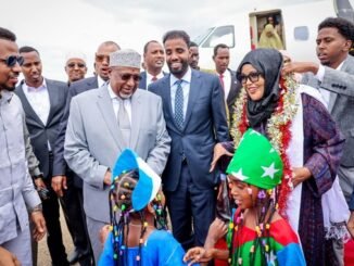 Wafdi ay hoggaaminayso guddoomiyaha KMG ee golaha shacabka oo maanta gaaray magaalada Baydhabo