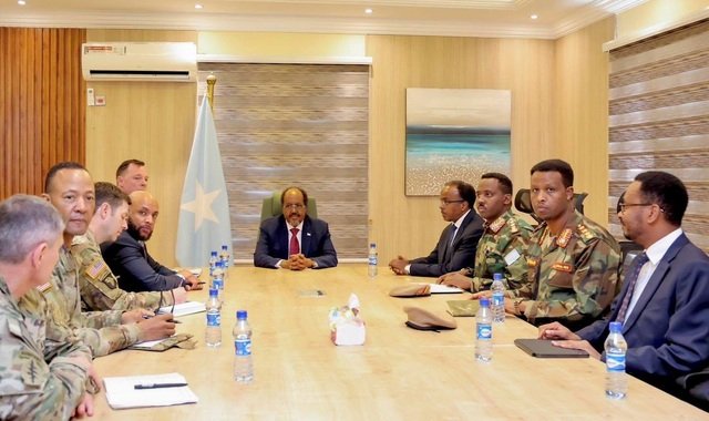Madaxweyne Xasan Sheekh oo kulan la yeeshay taliyaha ciidamada Mareykanka ee AFRICOM