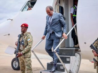 Wafdi uu hoggaaminayo madaxweyne Xasan Sheekh oo maanta gaaray magaalada Baydhabo