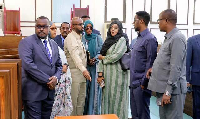Marwo Sacdiya oo kormeer ku tagtay goobta loo diyaariya doorashada guddoomiyaha golaha shacabka