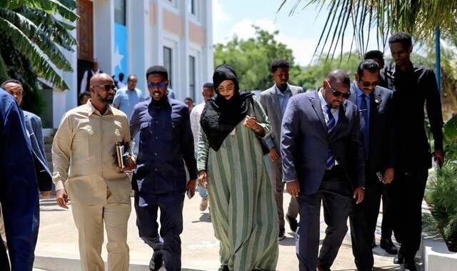 Marwo Sacdiya oo kormeer ku tagtay goobta loo diyaariya doorashada guddoomiyaha golaha shacabka