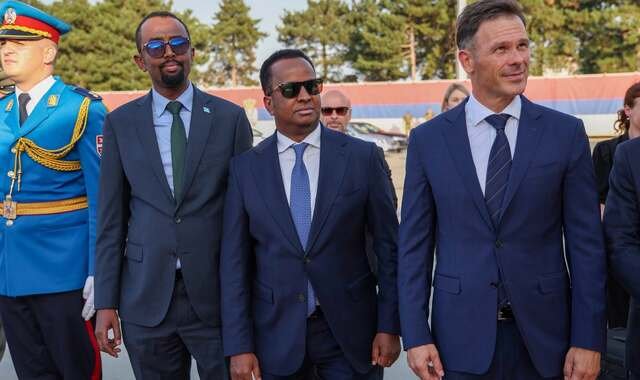 Wafdi uu hoggaaminayo madaxweyne Xasan Sheekh oo gaaray dalka Serbia